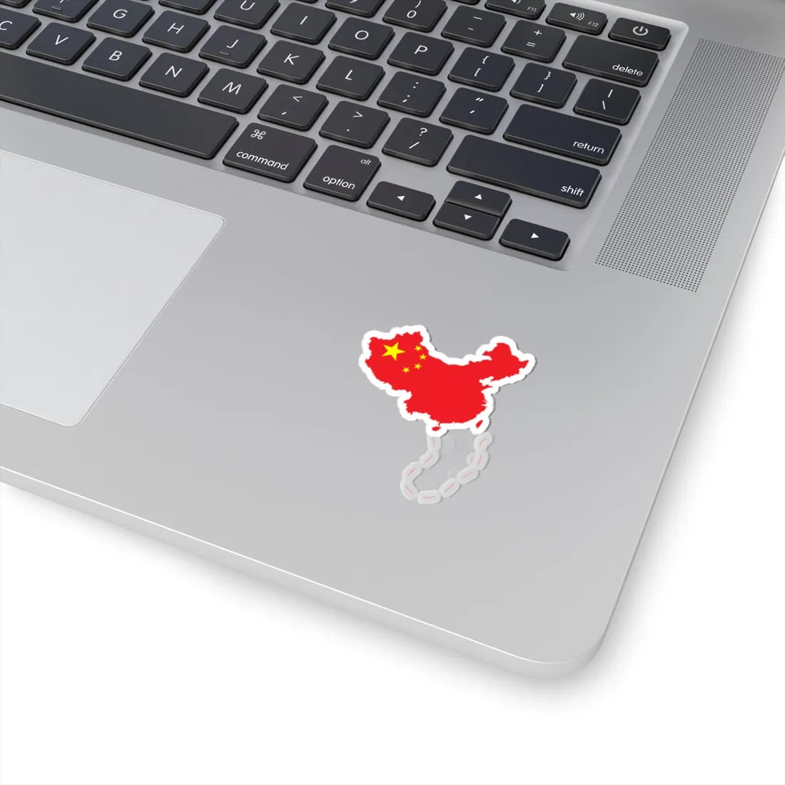 Flag-map of the Peoples Republic of China include nine-dash line (China) STICKER Vinyl Kiss-Cut Decal - The Sticker Space