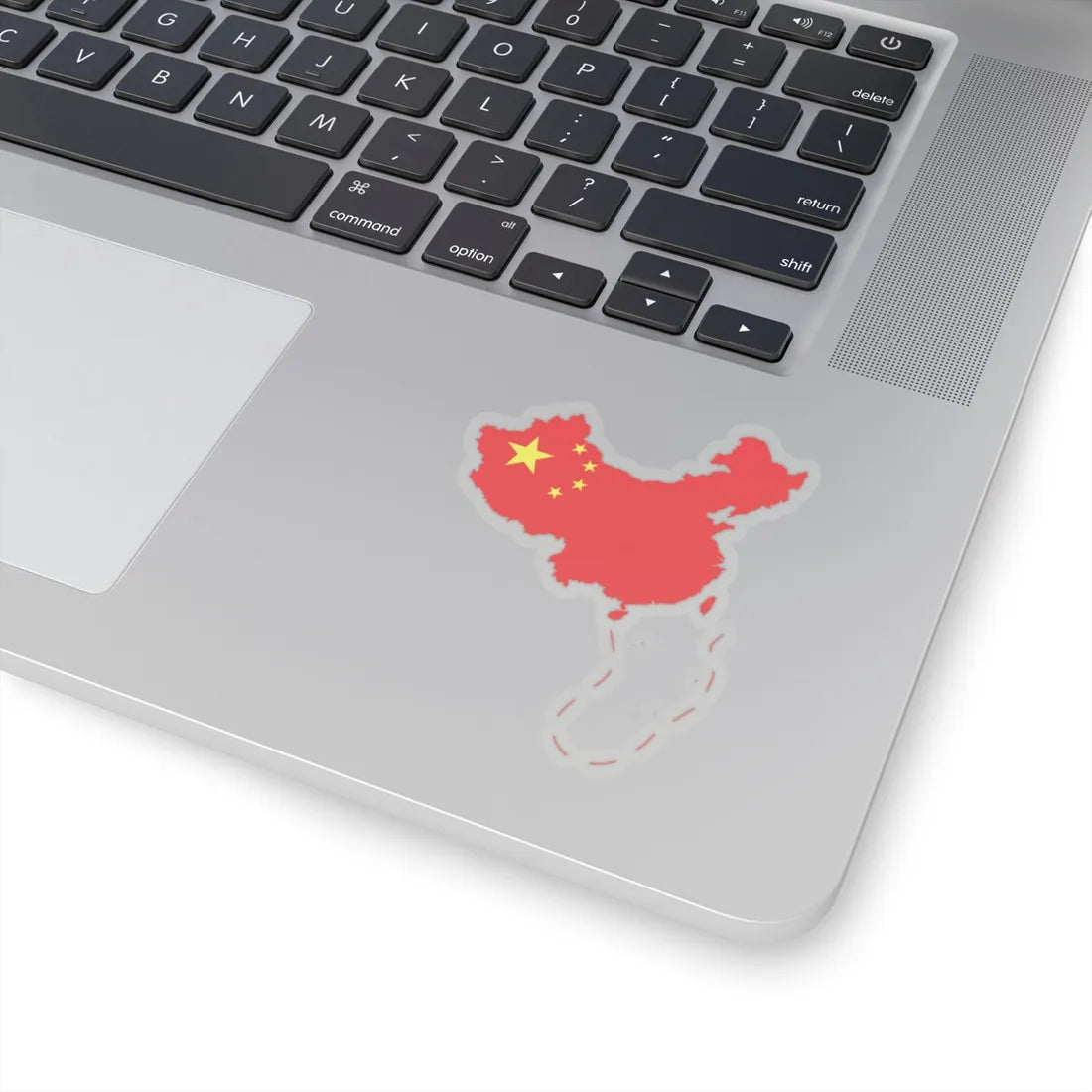 Flag-map of the Peoples Republic of China include nine-dash line (China) STICKER Vinyl Kiss-Cut Decal - The Sticker Space