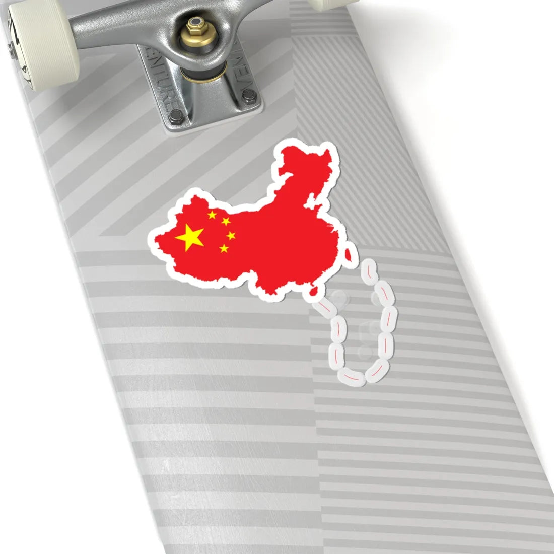 Flag-map of the Peoples Republic of China include nine-dash line (China) STICKER Vinyl Kiss-Cut Decal - The Sticker Space