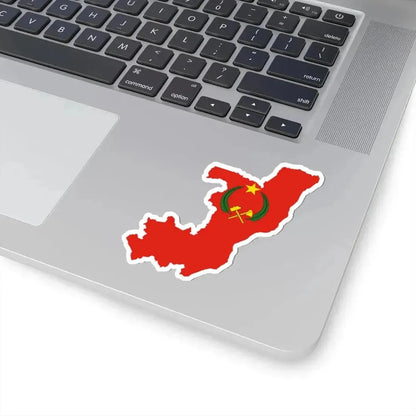 Flag map of the Peoples Republic of the Congo (Congo) STICKER Vinyl Kiss-Cut Decal - The Sticker Space