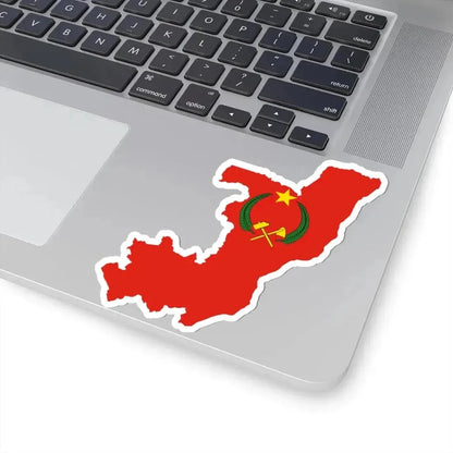 Flag map of the Peoples Republic of the Congo (Congo) STICKER Vinyl Kiss-Cut Decal - The Sticker Space