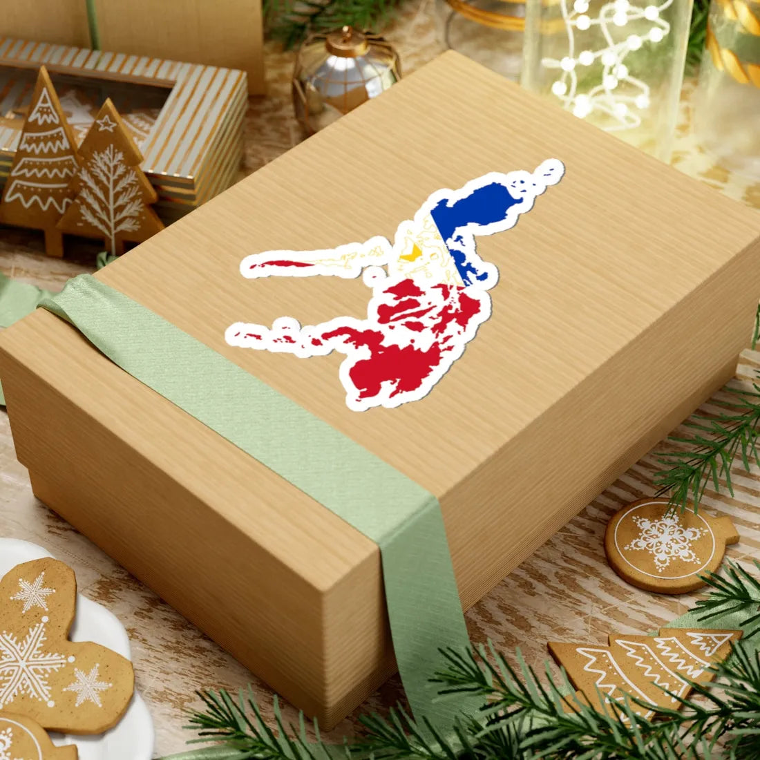 Flag map of the Philippines (Philippines) STICKER Vinyl Kiss-Cut Decal - The Sticker Space