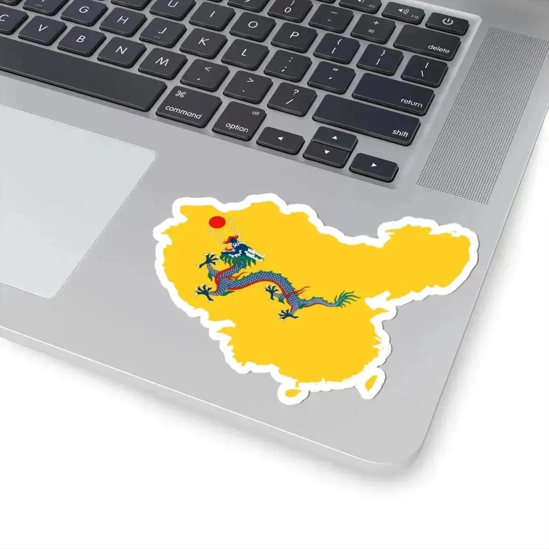Flag map of the Qing dynasty 1820 (China) STICKER Vinyl Kiss-Cut Decal - The Sticker Space