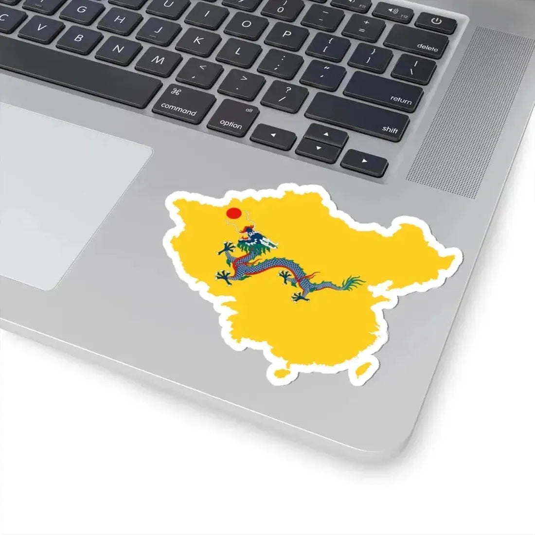 Flag map of the Qing dynasty 1862-1912 (China) STICKER Vinyl Kiss-Cut Decal - The Sticker Space
