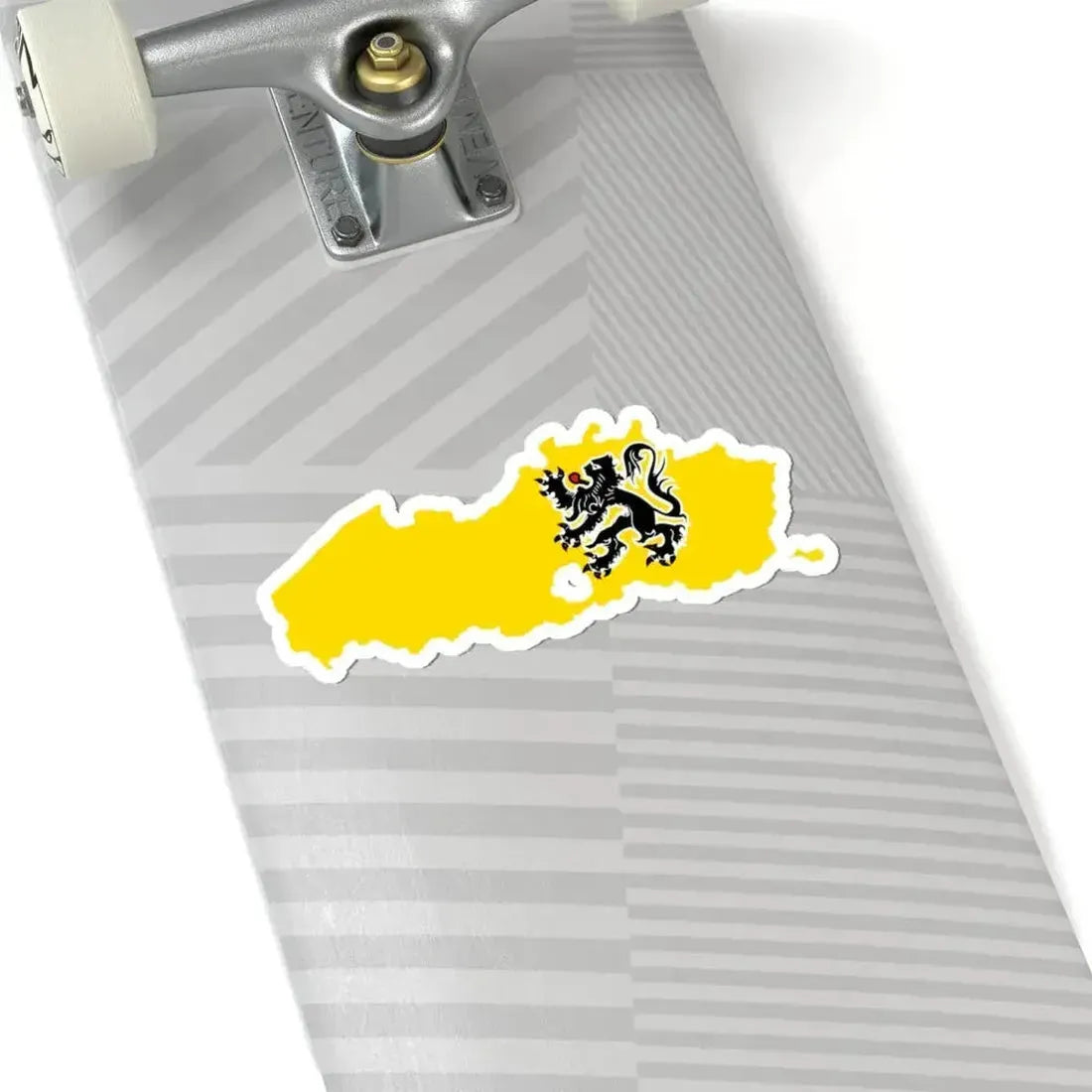 Flag map of the Region of Flanders (Belgium) STICKER Vinyl Kiss-Cut Decal - The Sticker Space