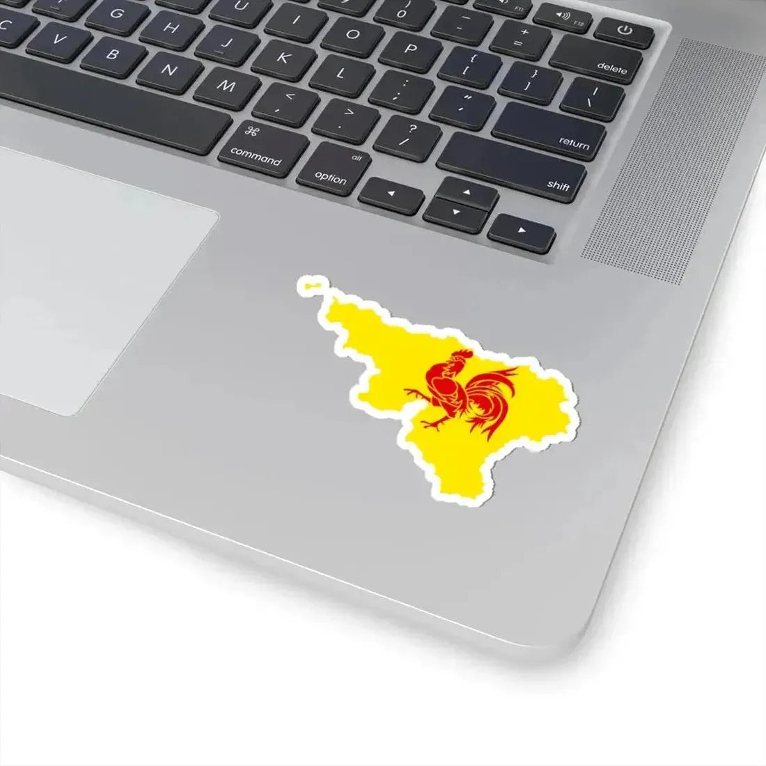 Flag map of the Region of Wallonia (Belgium) STICKER Vinyl Kiss-Cut Decal - The Sticker Space