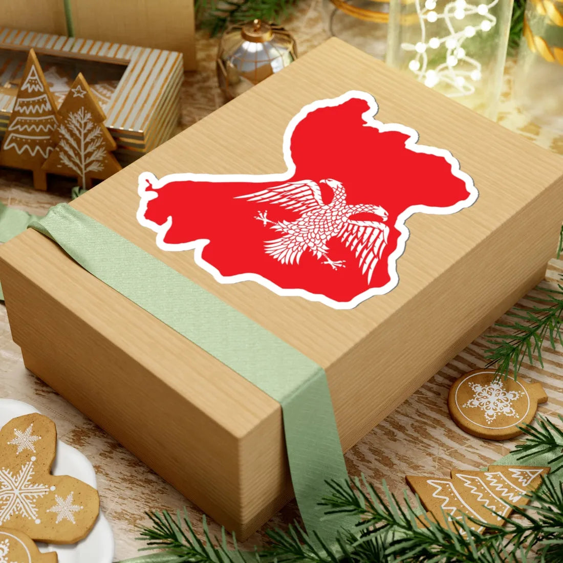 Flag-map of the Serbian Despotate (Serbia) STICKER Vinyl Kiss-Cut Decal - The Sticker Space