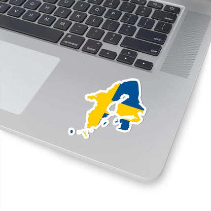 Flag-map of the Swedish Empire 1658 (Sweden) STICKER Vinyl Kiss-Cut Decal - The Sticker Space
