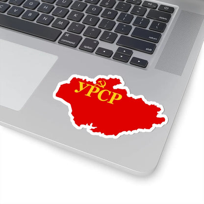 Flag map of the Ukrainian SSR 1937-1939 (Ukraine) STICKER Vinyl Kiss-Cut Decal - The Sticker Space