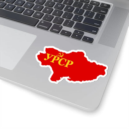 Flag map of the Ukrainian SSR 1939-1941 (Ukraine) STICKER Vinyl Kiss-Cut Decal - The Sticker Space