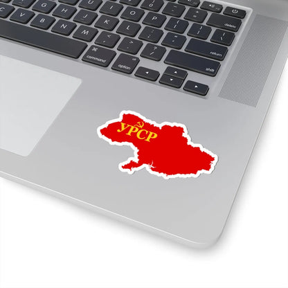 Flag map of the Ukrainian SSR 1945-1949 (Ukraine) STICKER Vinyl Kiss-Cut Decal - The Sticker Space