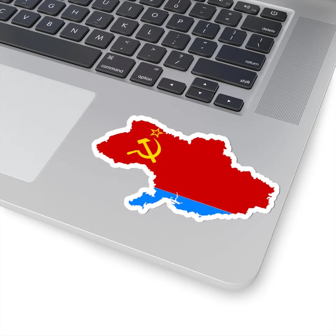 Flag map of the Ukrainian SSR 1949-1954 (Ukraine) STICKER Vinyl Kiss-Cut Decal - The Sticker Space