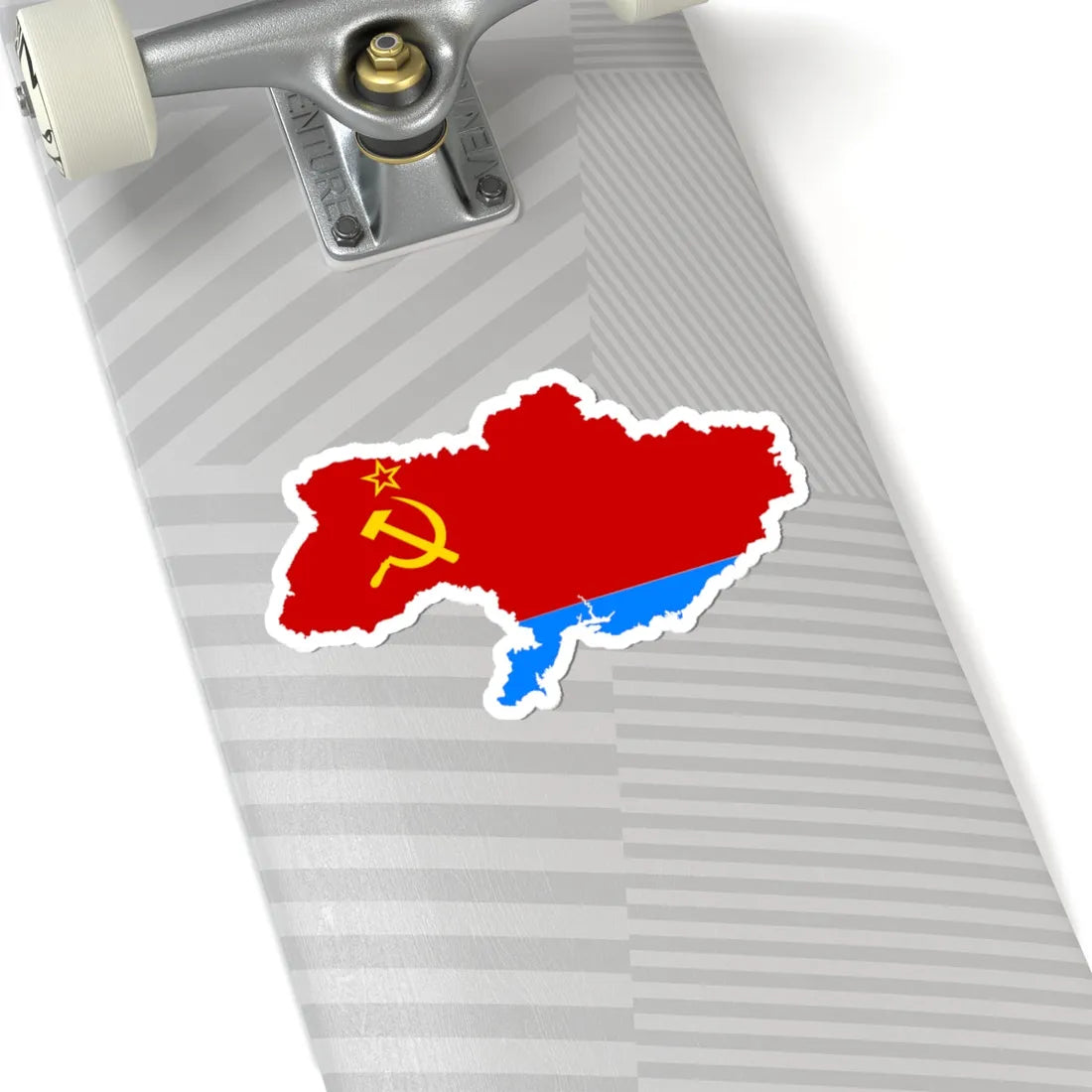Flag map of the Ukrainian SSR 1949-1954 (Ukraine) STICKER Vinyl Kiss-Cut Decal - The Sticker Space