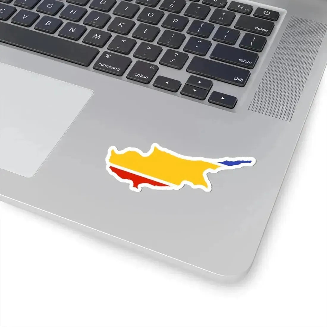 Flag-map of the United Cyprus Republic (Cyprus) STICKER Vinyl Kiss-Cut Decal - The Sticker Space