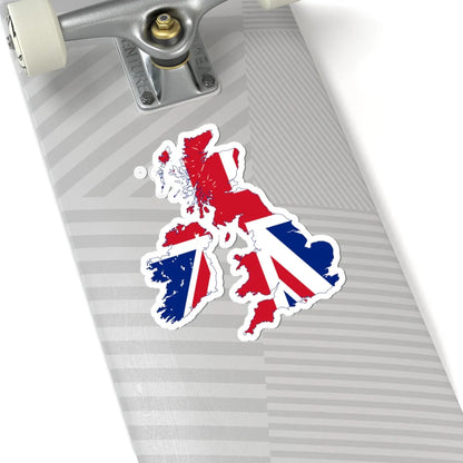 Flag map of the United Kingdom 1801-1922 reduced map (United Kingdom) STICKER Vinyl Kiss-Cut Decal - The Sticker Space