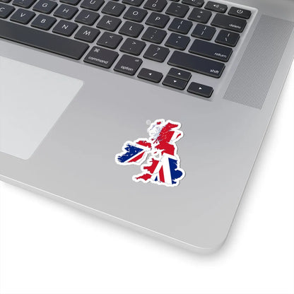 Flag map of the United Kingdom 1801-1922 reduced map (United Kingdom) STICKER Vinyl Kiss-Cut Decal - The Sticker Space