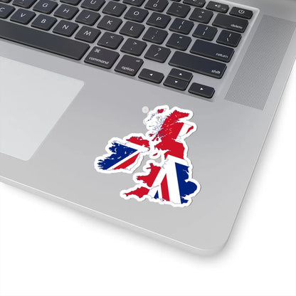 Flag map of the United Kingdom 1801-1922 reduced map (United Kingdom) STICKER Vinyl Kiss-Cut Decal - The Sticker Space