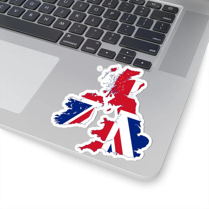 Flag map of the United Kingdom 1801-1922 reduced map (United Kingdom) STICKER Vinyl Kiss-Cut Decal - The Sticker Space