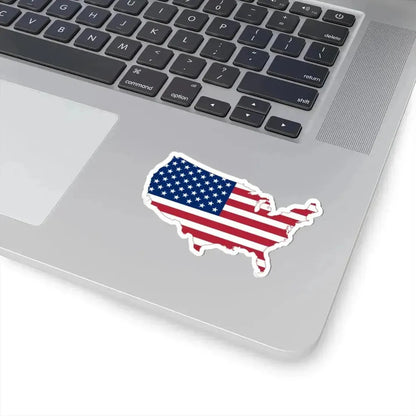 Flag-map of the United States (United States) STICKER Vinyl Kiss-Cut Decal - The Sticker Space