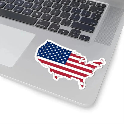Flag-map of the United States (United States) STICKER Vinyl Kiss-Cut Decal - The Sticker Space
