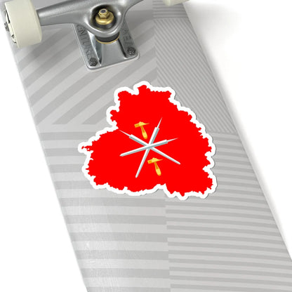 Flag map of Tula Oblast (Russia) STICKER Vinyl Kiss-Cut Decal - The Sticker Space