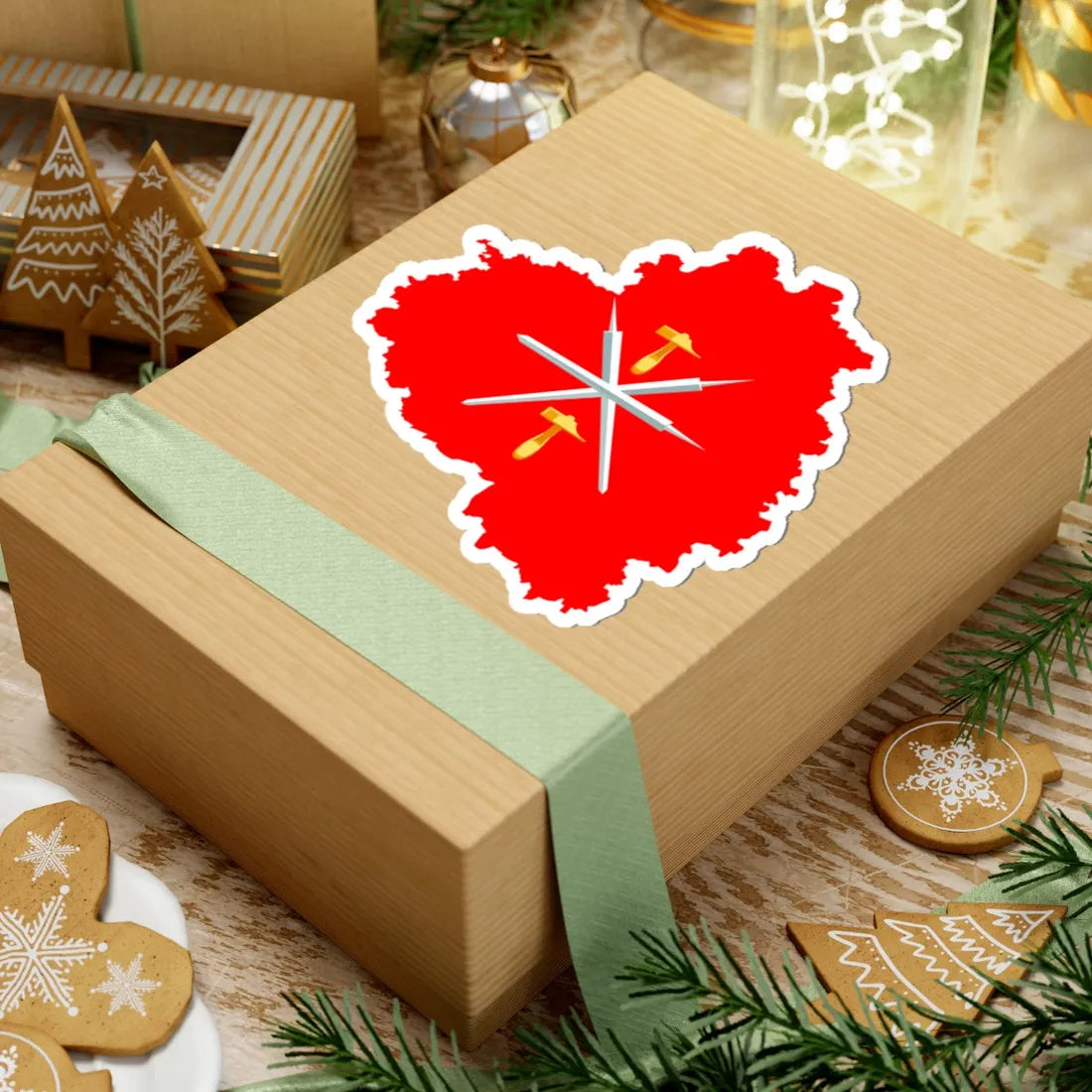 Flag map of Tula Oblast (Russia) STICKER Vinyl Kiss-Cut Decal - The Sticker Space