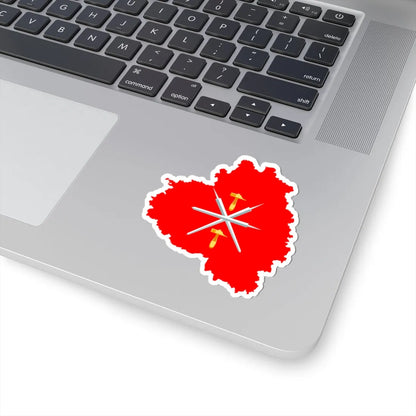 Flag map of Tula Oblast (Russia) STICKER Vinyl Kiss-Cut Decal - The Sticker Space