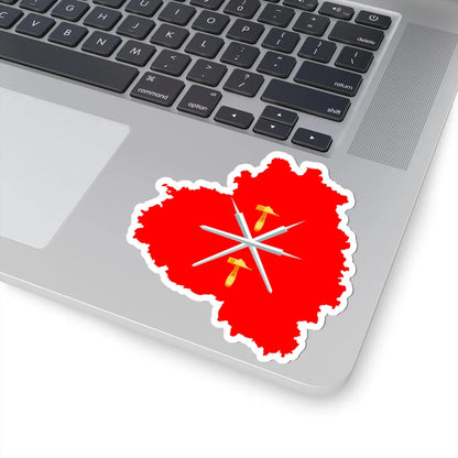 Flag map of Tula Oblast (Russia) STICKER Vinyl Kiss-Cut Decal - The Sticker Space