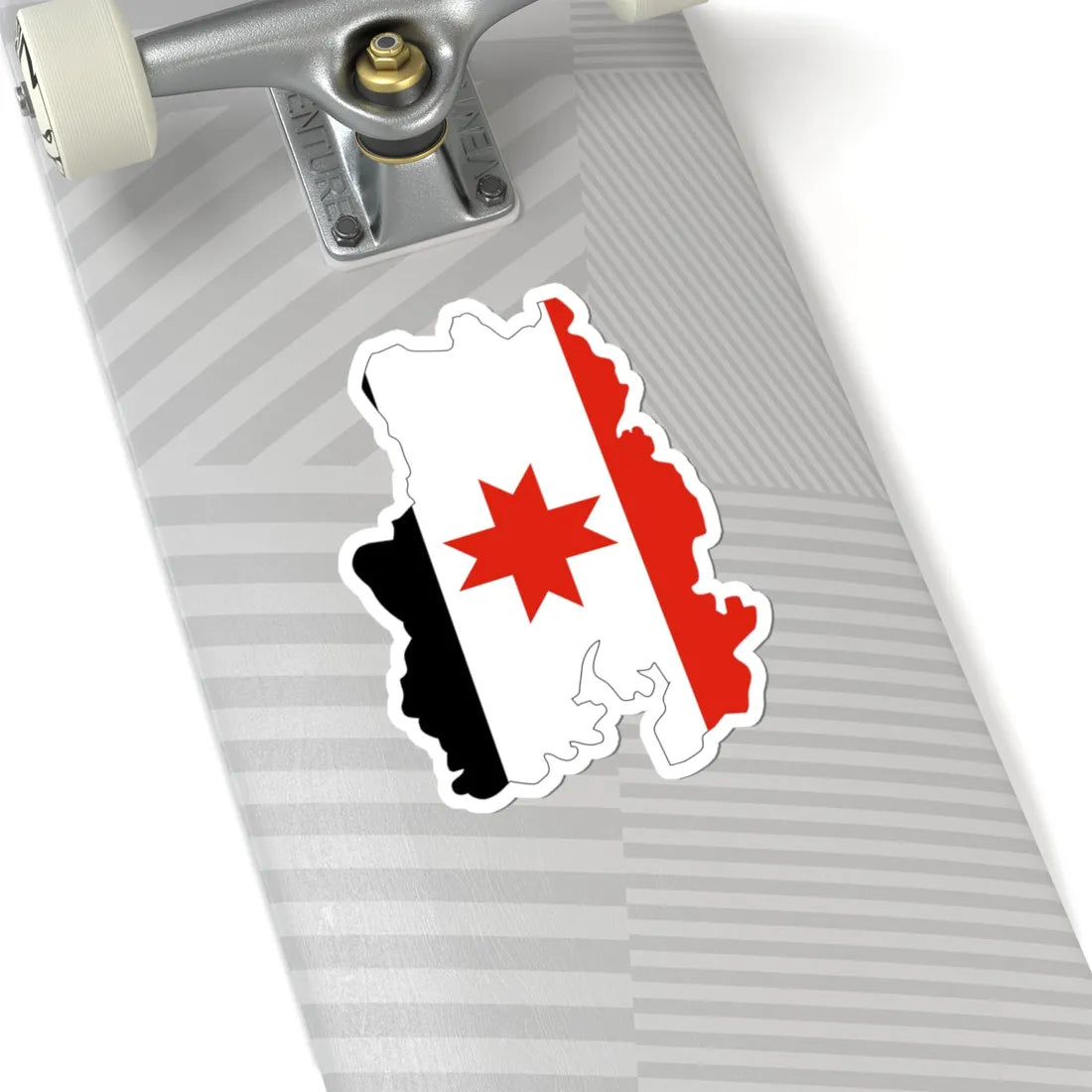 Flag-map of Udmurtia (Russia) STICKER Vinyl Kiss-Cut Decal - The Sticker Space