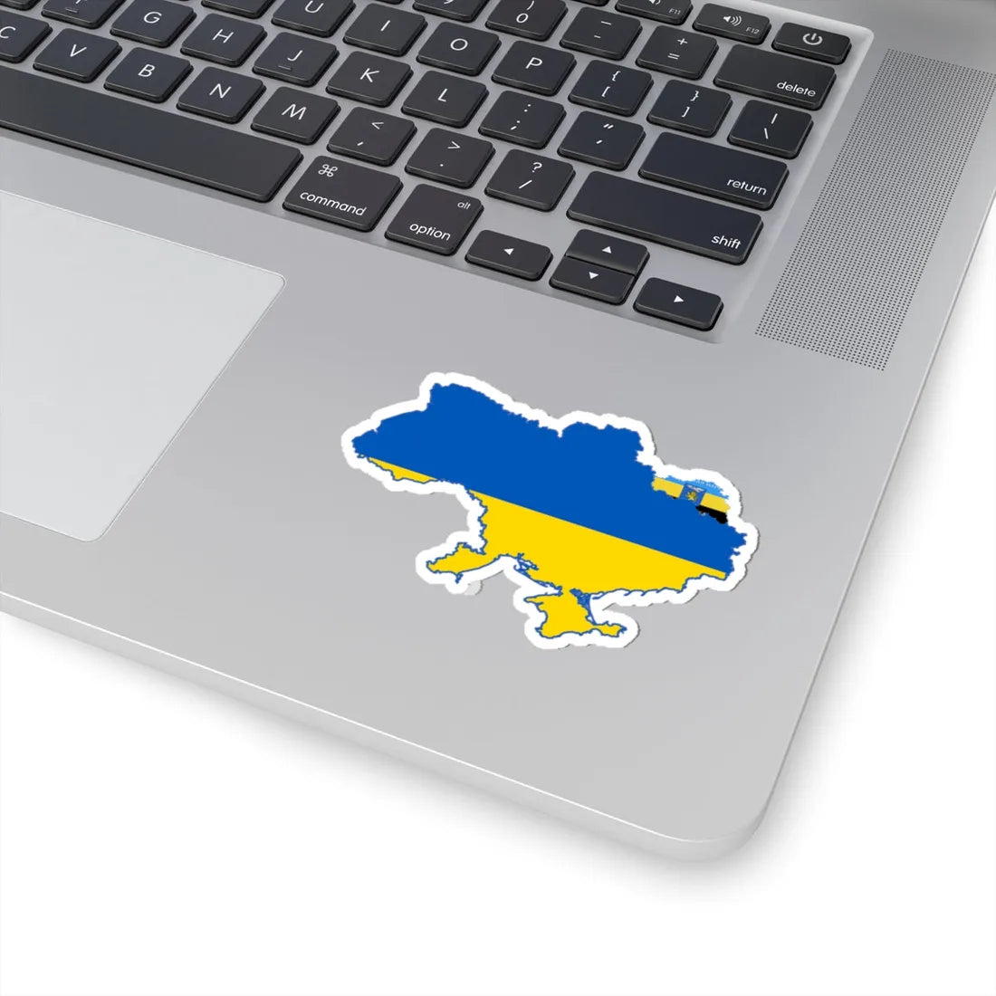 Flag map of Ukraine and the Belgorod Peoples Republic (Ukraine) STICKER Vinyl Kiss-Cut Decal - The Sticker Space