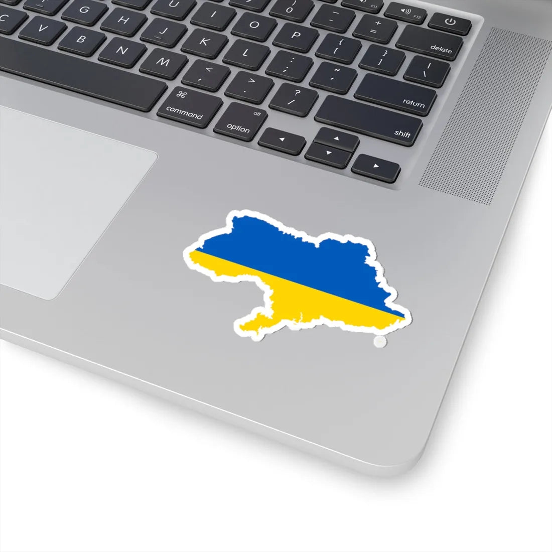 Flag map of Ukraine April 17 2022 (Ukraine) STICKER Vinyl Kiss-Cut Decal - The Sticker Space