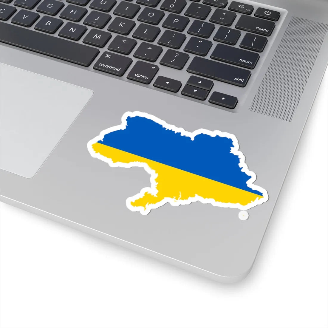 Flag map of Ukraine April 17 2022 (Ukraine) STICKER Vinyl Kiss-Cut Decal - The Sticker Space