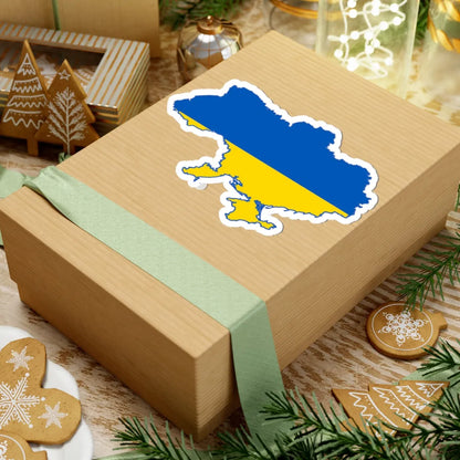 Flag map of Ukraine Belgorod (Ukraine) STICKER Vinyl Kiss-Cut Decal - The Sticker Space