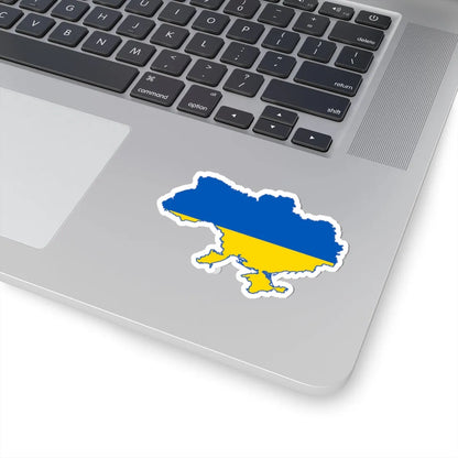 Flag map of Ukraine Belgorod (Ukraine) STICKER Vinyl Kiss-Cut Decal - The Sticker Space