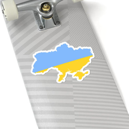 Flag map of Ukraine fair blue (Ukraine) STICKER Vinyl Kiss-Cut Decal - The Sticker Space