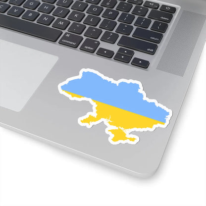 Flag map of Ukraine fair blue (Ukraine) STICKER Vinyl Kiss-Cut Decal - The Sticker Space