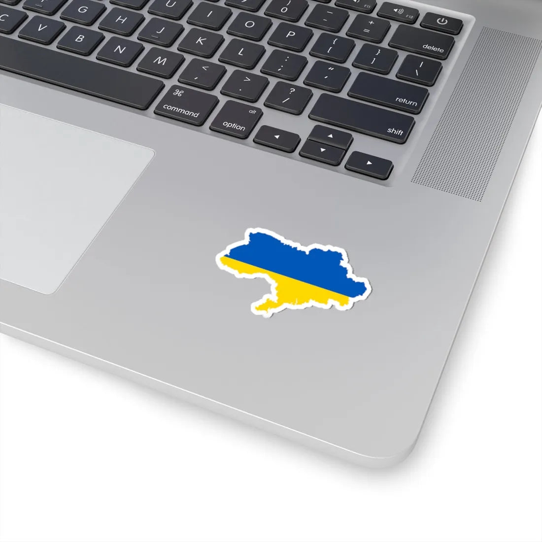 Flag map of Ukraine with Russian-occupied territories omitted (Ukraine) STICKER Vinyl Kiss-Cut Decal - The Sticker Space