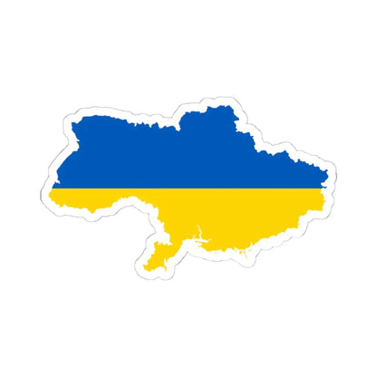 Flag map of Ukraine without Crimea 2014-2022 (Ukraine) STICKER Vinyl Kiss-Cut Decal 6 Inch White - The Sticker Space