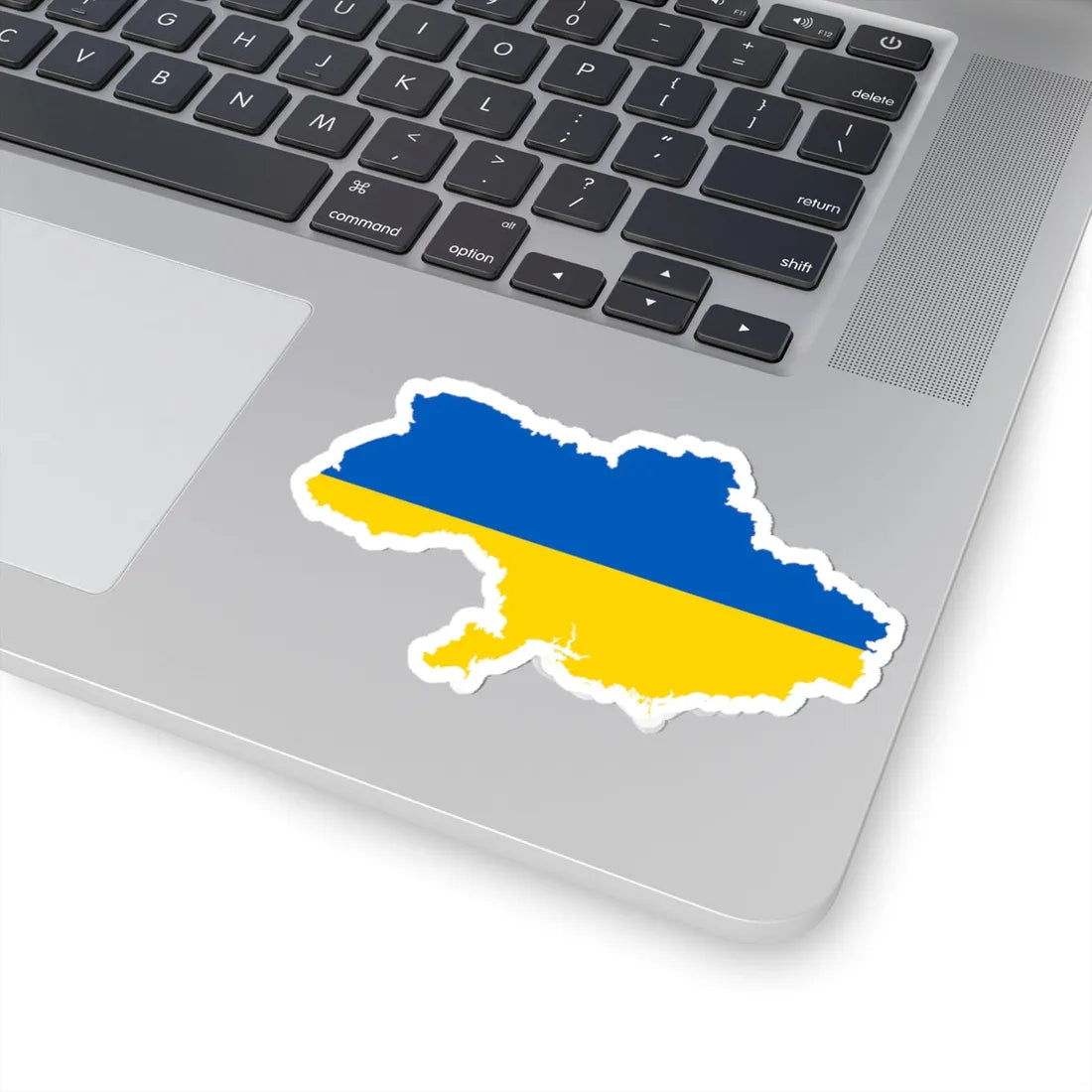 Flag map of Ukraine without Crimea 2014-2022 (Ukraine) STICKER Vinyl Kiss-Cut Decal - The Sticker Space