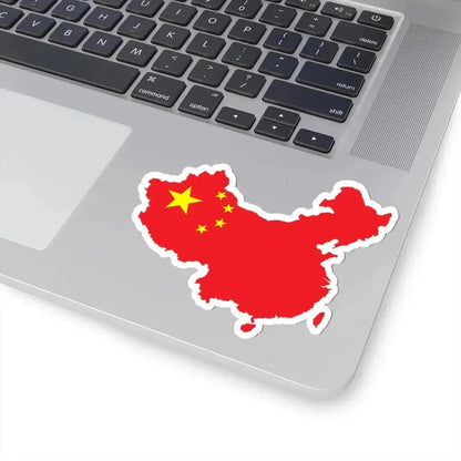 Flag map of Unified China Peoples Republic of China (China) STICKER Vinyl Kiss-Cut Decal - The Sticker Space