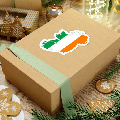 Flag-map of United Ireland (Ireland) STICKER Vinyl Kiss-Cut Decal - The Sticker Space