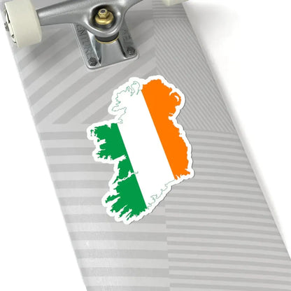 Flag-map of United Ireland (Ireland) STICKER Vinyl Kiss-Cut Decal - The Sticker Space
