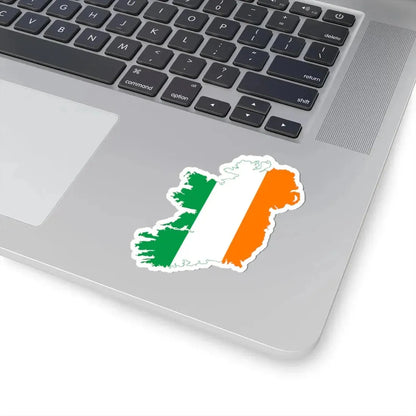 Flag-map of United Ireland (Ireland) STICKER Vinyl Kiss-Cut Decal - The Sticker Space