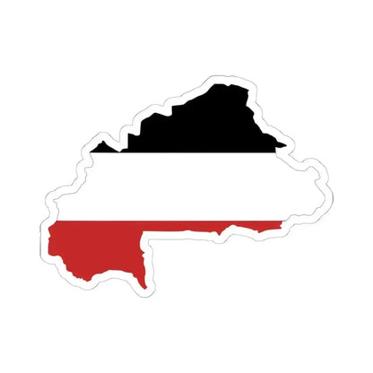 Flag map of Upper Volta (Burkina Faso) STICKER Vinyl Kiss-Cut Decal 6 Inch White - The Sticker Space