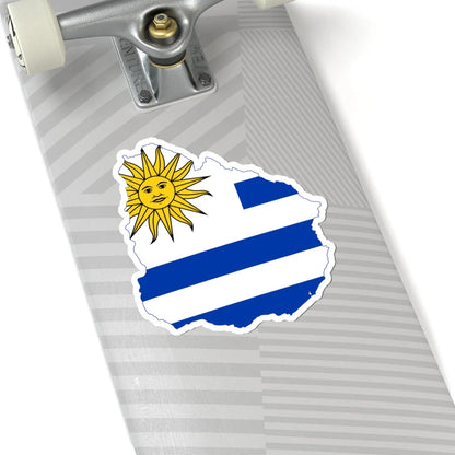 Flag-map of Uruguay (Uruguay) STICKER Vinyl Kiss-Cut Decal - The Sticker Space