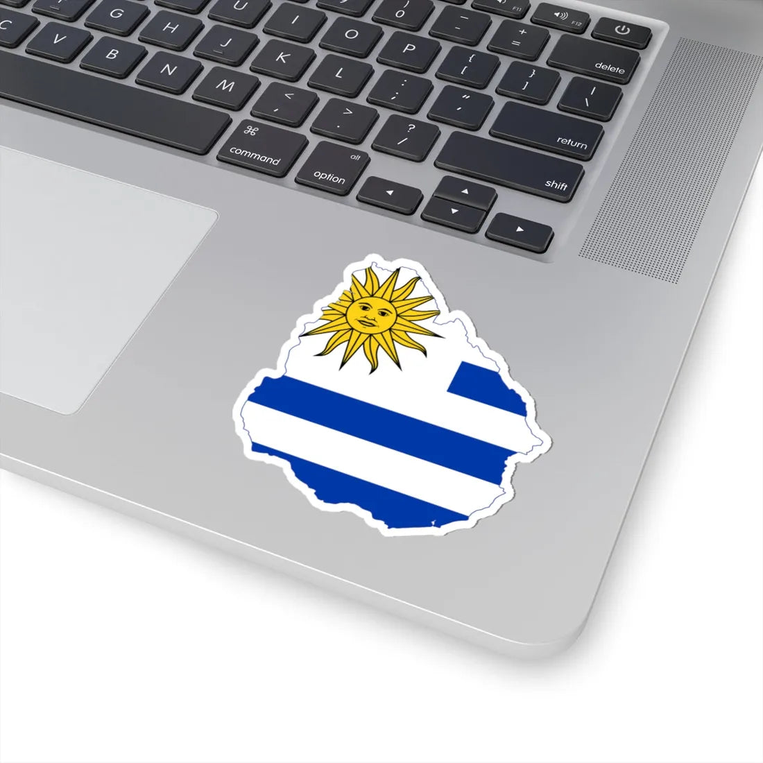 Flag-map of Uruguay (Uruguay) STICKER Vinyl Kiss-Cut Decal - The Sticker Space