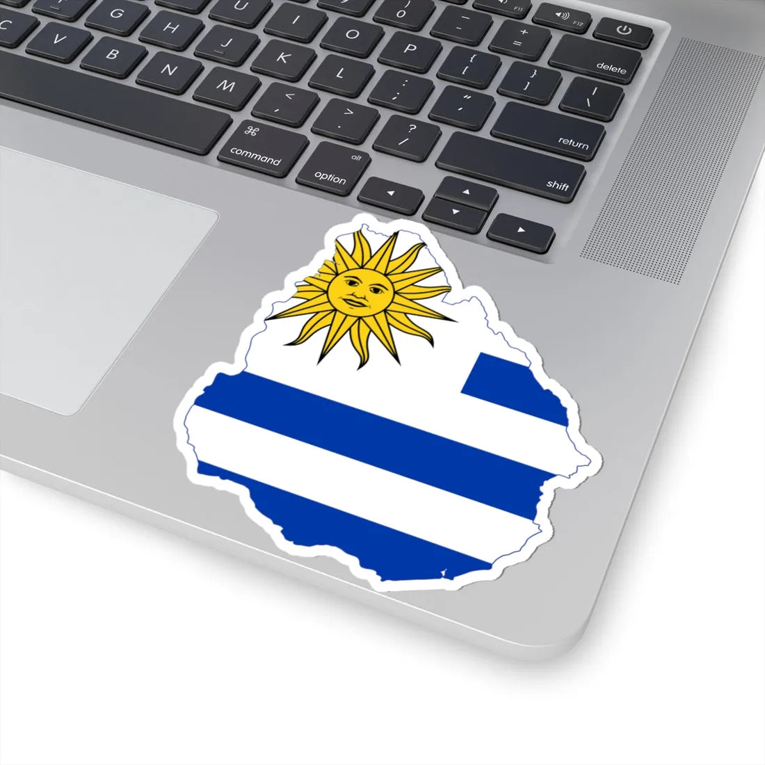 Flag-map of Uruguay (Uruguay) STICKER Vinyl Kiss-Cut Decal - The Sticker Space