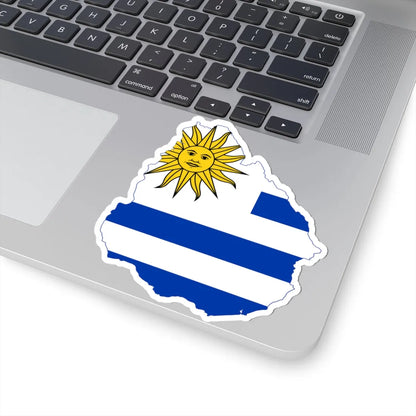 Flag-map of Uruguay (Uruguay) STICKER Vinyl Kiss-Cut Decal - The Sticker Space