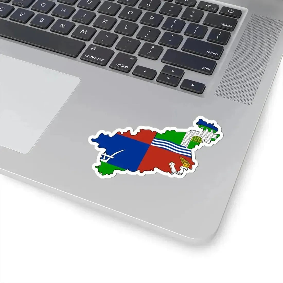 Flag-map of Usti nad Labem Region (Czech Republic) STICKER Vinyl Kiss-Cut Decal - The Sticker Space