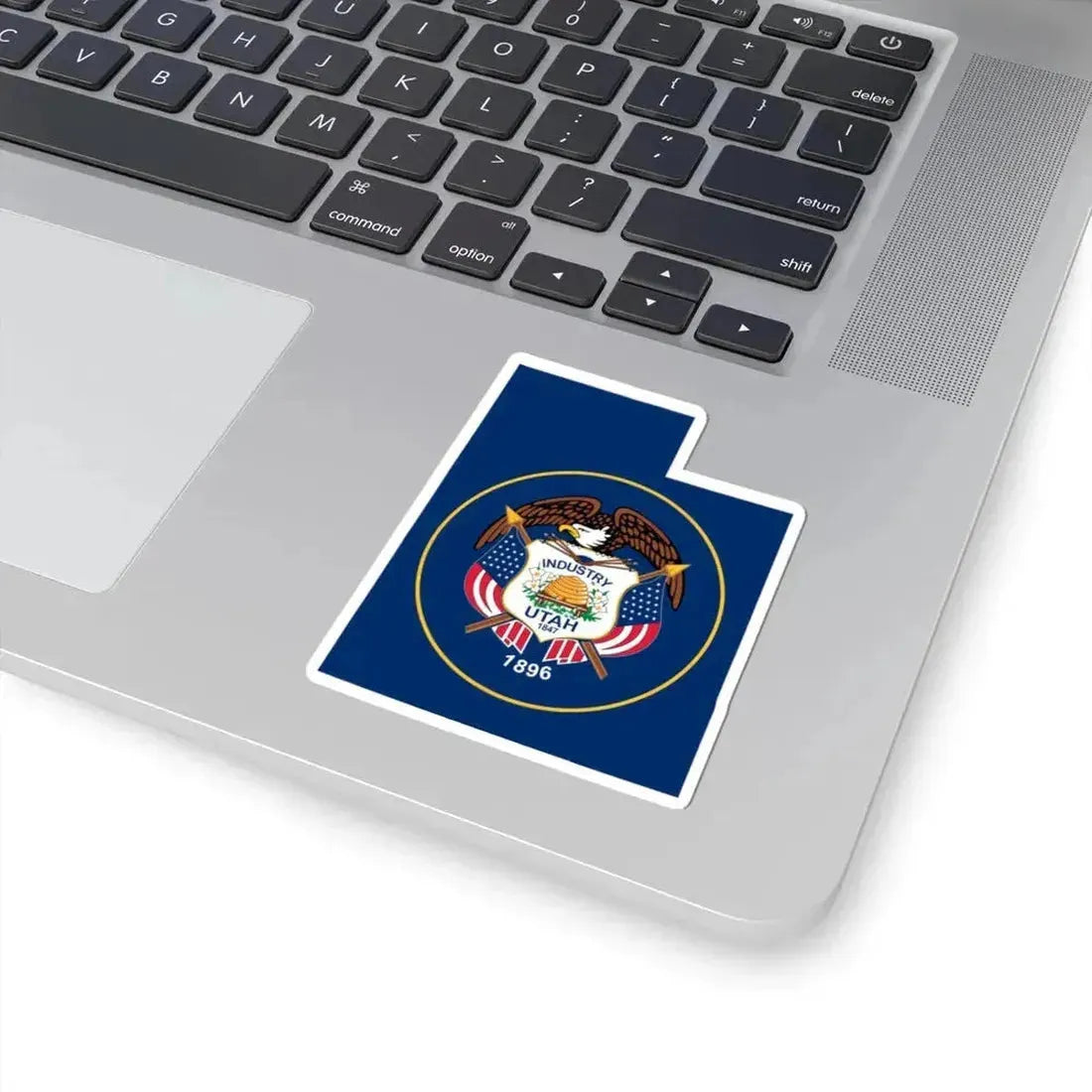 Flag-map of Utah (United States) STICKER Vinyl Kiss-Cut Decal - The Sticker Space